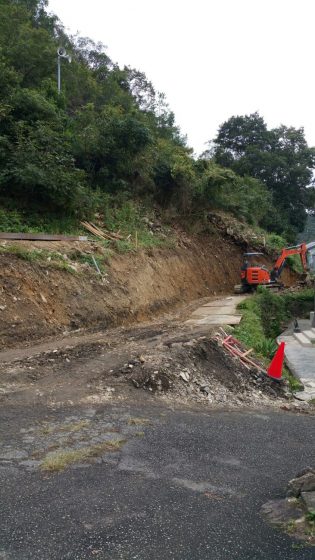 相生市で急傾斜地崩壊対策工事